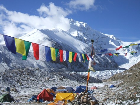 Shishapangma (8014m) from the Chinese Base Camp in Tibet -Credit Rajen Nathwani