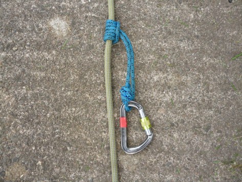 Prusik Part 5 - When loaded, the knot bites the rope tightly and locks into place